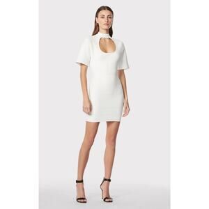 Herve Leger Ivory Icon Cut Out Bandage Dress Bodycon Cocktail size Small